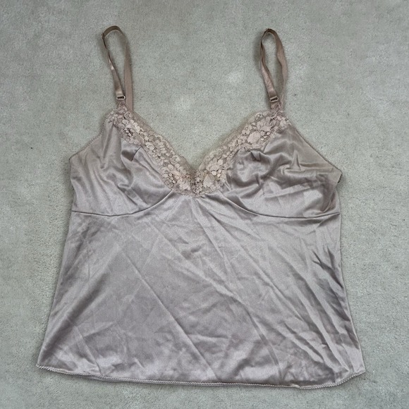 vassarette Tops - Vintage Vassarette Camisole Womens 34 Lace Nylon Lingerie USA 80s